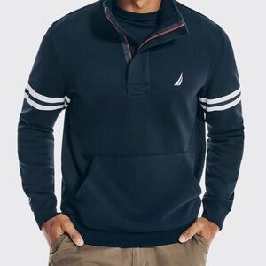 NWT Nautica Dark Blue Quarter-Zip Sweatshirt